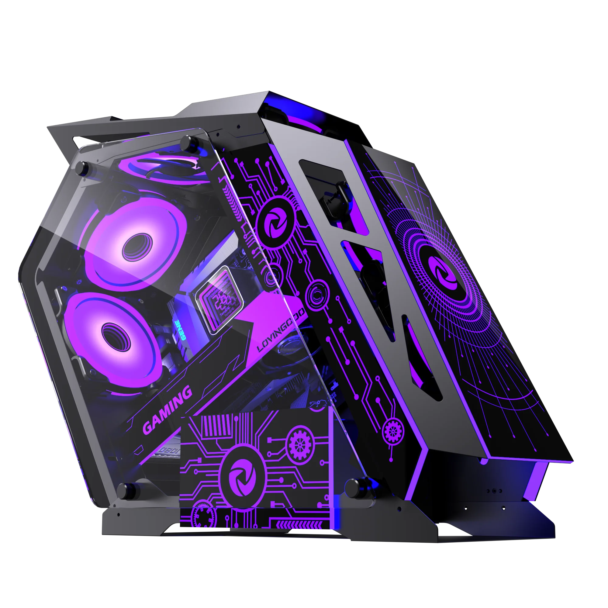 Lovingcool OEM Heteromorphosis SPCC Pc Case MATX Gaming Computer Cases & Towers With Fan RGB PC Chassis USB3.0 Desktop Case Cool