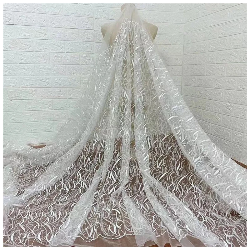 Beaded Flower Sarees Made Dubai Guipure Lace Fabric