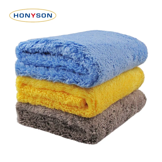 Custom Thicken plush Edgeless microfiber car cleaning cloth wash towel eagle edgeless 16 x 16 microfiber towel
