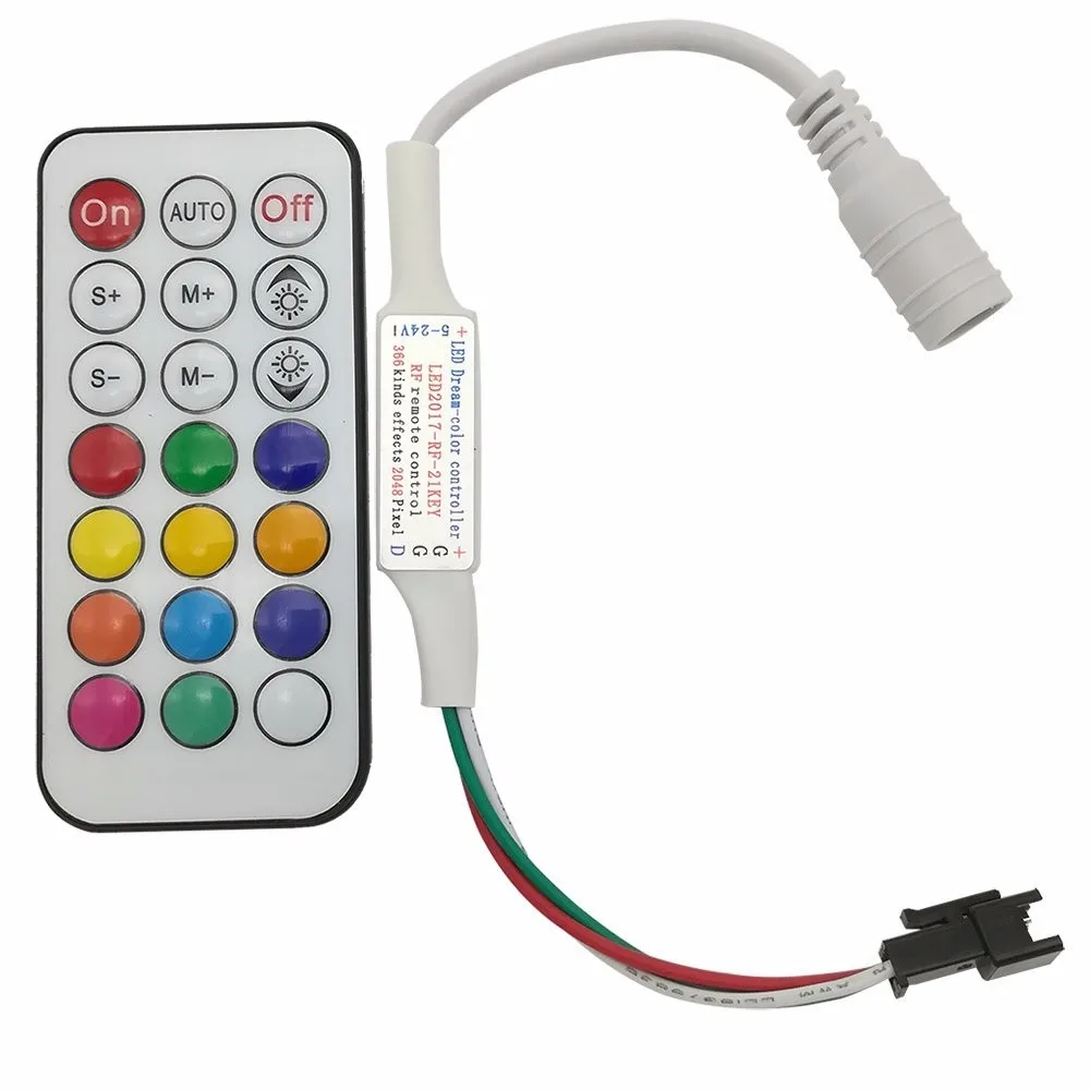 PCB плата RF пульт дистанционного управления 21 клавиши WS2812B WS2811 RGB Цифровой светодиодный