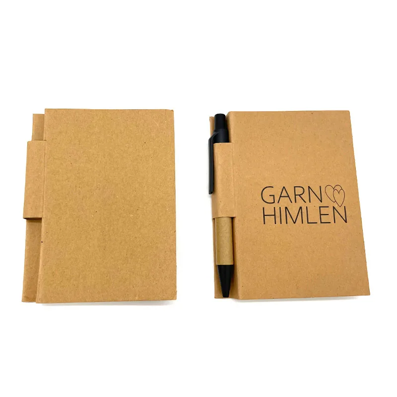 Promotional eco friendly small recycled paper notebook with 80 lined sheets