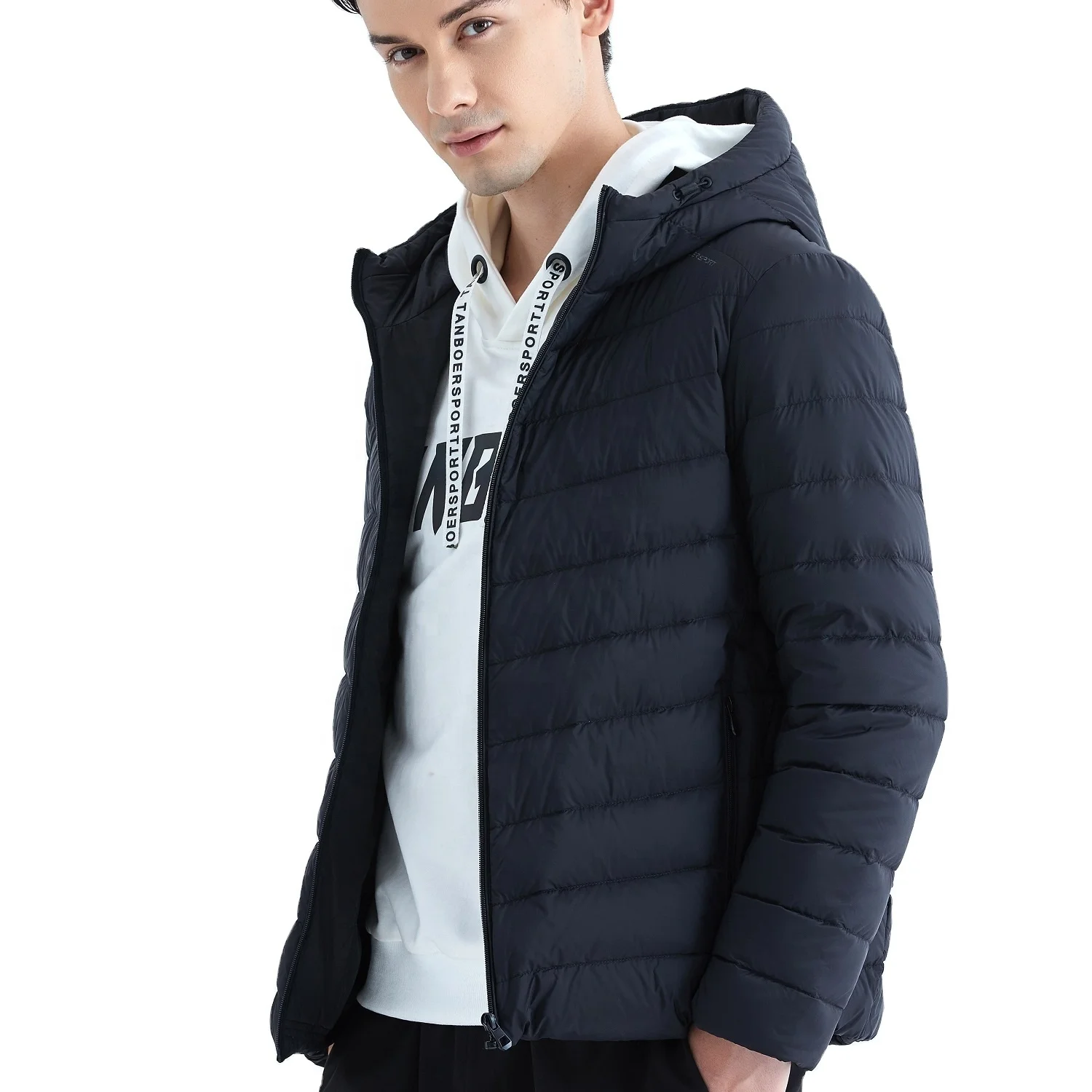 OEM logo wholesale custom puffer jacket ultralight winter clothing coats light weight down jacket for men