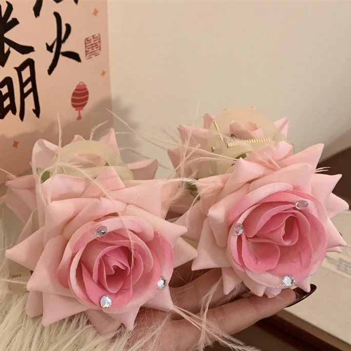 New Simulation Flower Hair Claws For Women Thick Hair Crab Women Girls Fashion Hair Accessories