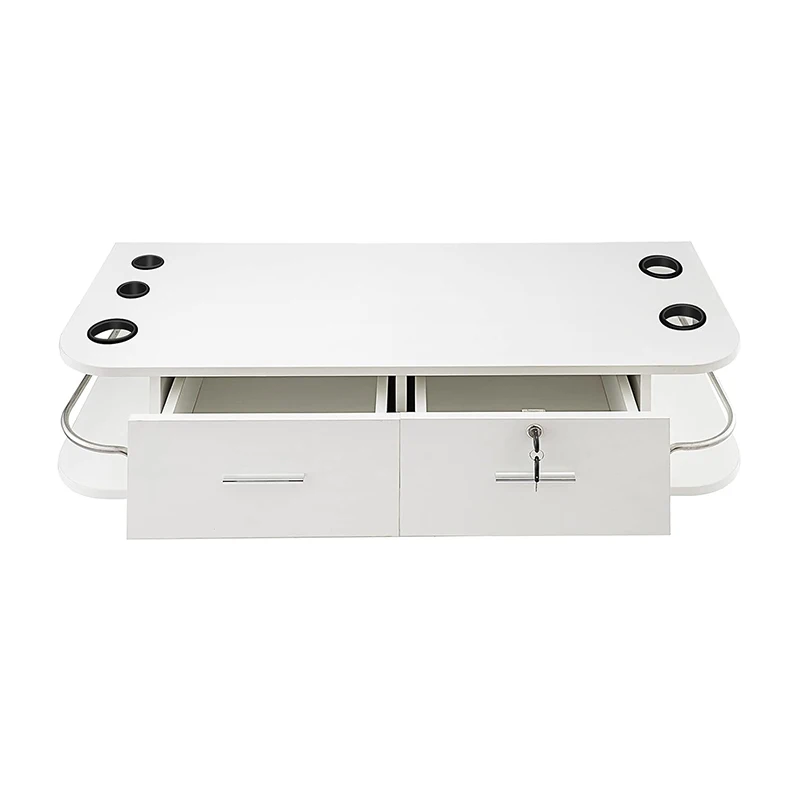 Beauty Wall Mount Styling Station Cabinet With 2 Drawers Barber Beauty Salon Spa Furniture