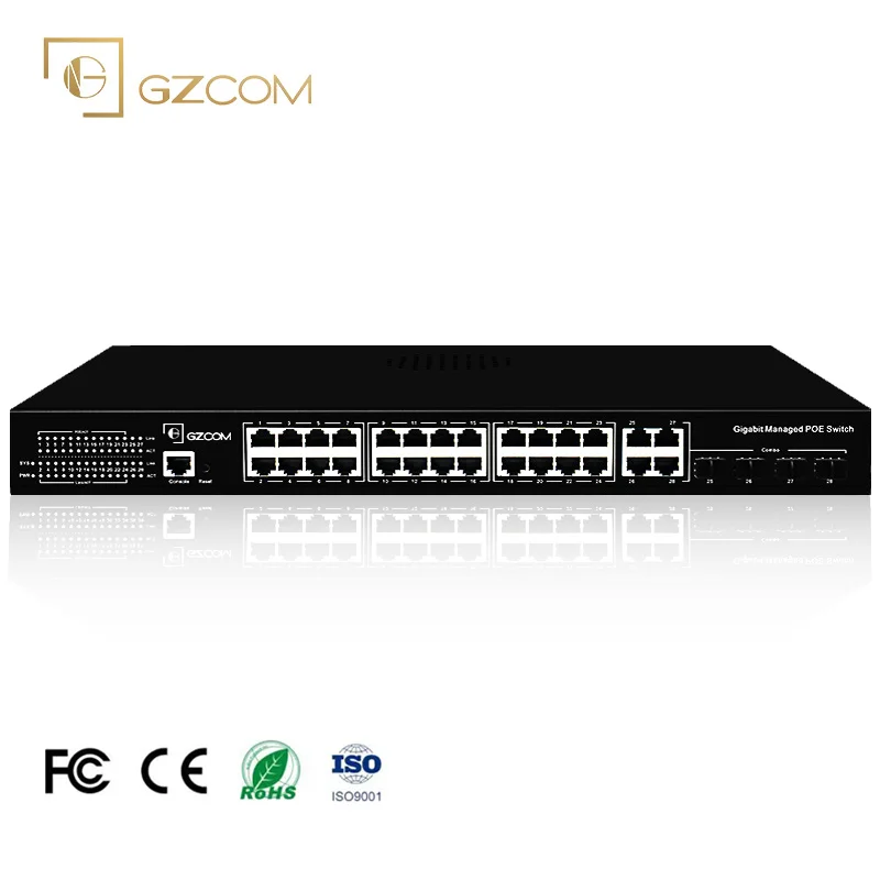 От оригинального производителя onlywheel в слой 2 сетевой коммутатор 24 порт Управляемый гигабитный коммутатор питания через Ethernet для IP CCTV камера