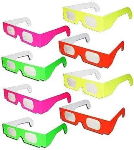 Бумажные очки chromadepth по заводской цене одноразовые 3d голограммы рождественские дифракционные