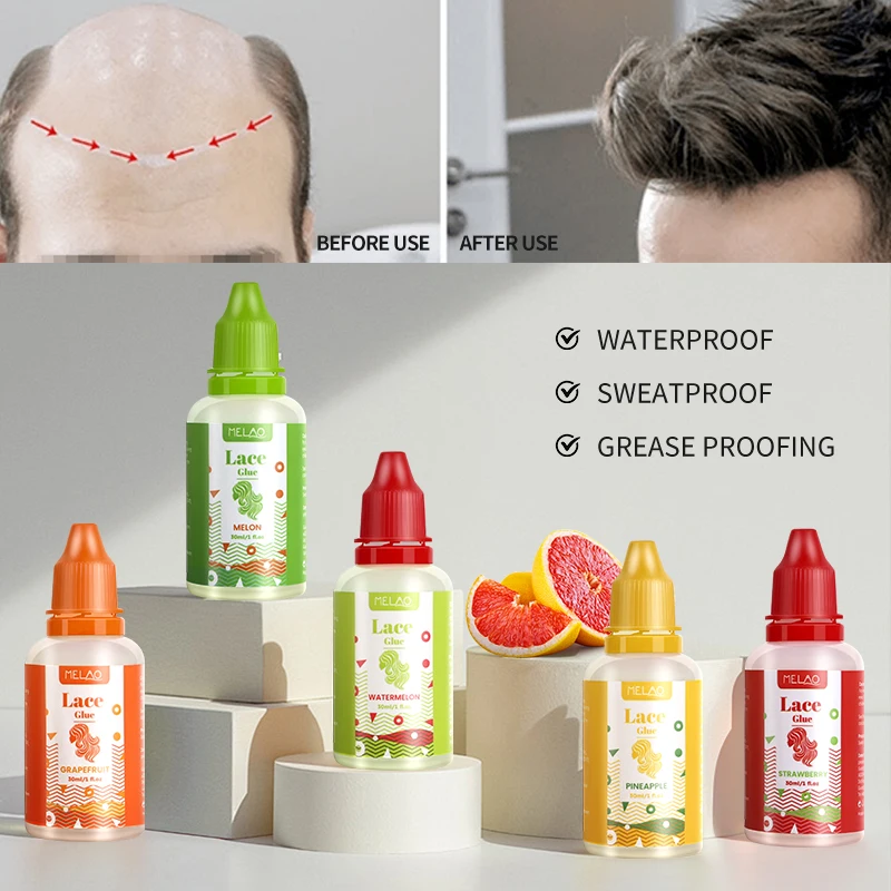Oem Waterproof Ultra Strong Hold Hair Glue Strawberry Scented Wig Adhesive Melt Lace Glue
