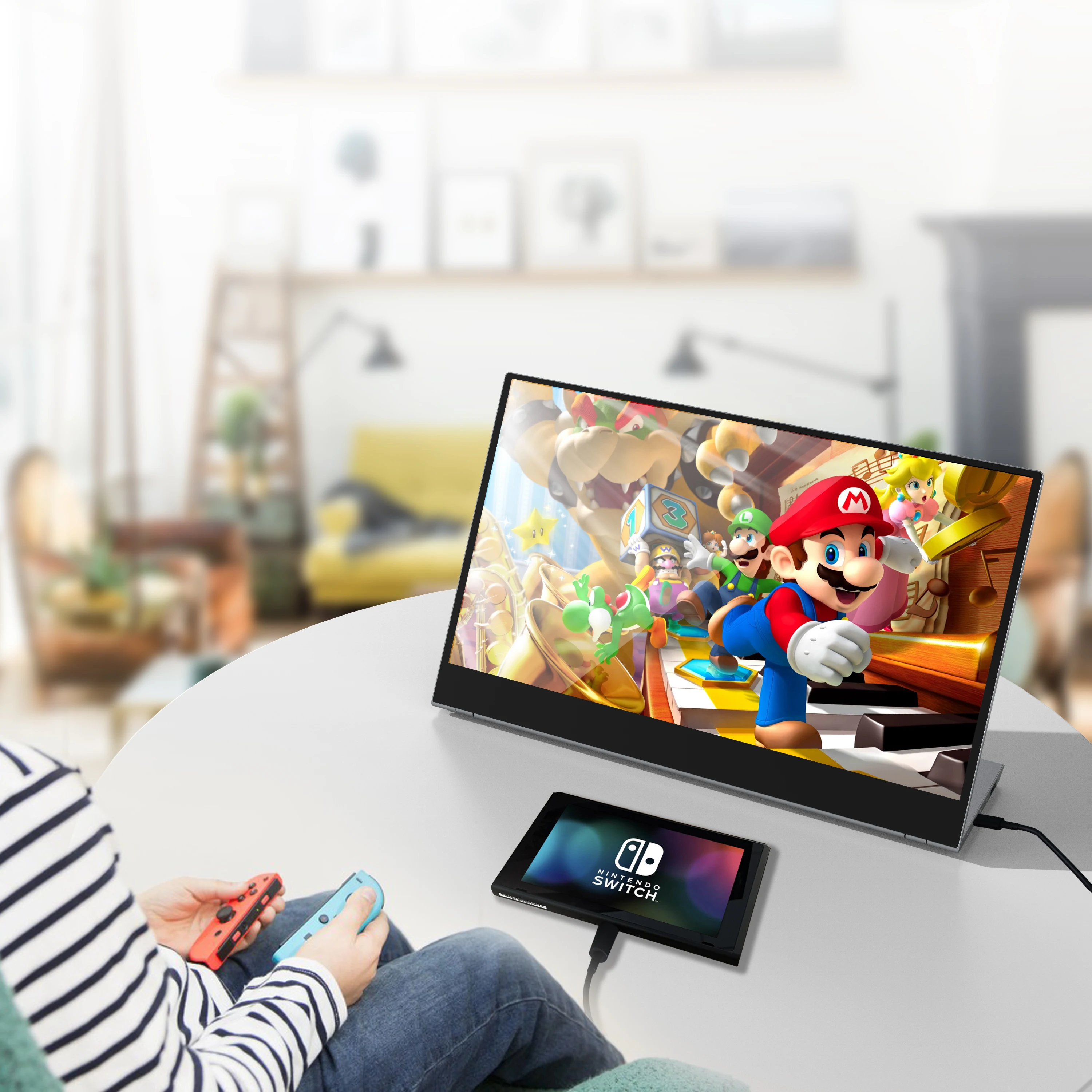 Drop Shipping 4K Portable Monitor 15.6 Inch Ultra-thin IPS 400nits LCD Computer Display with USB Type-C For Laptop PS4 Switch