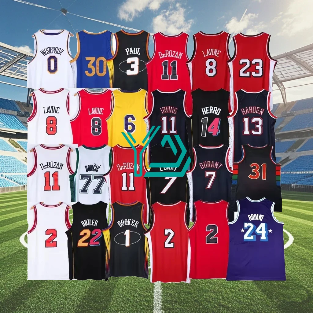 Оптовая продажа, Мужская баскетбольная майка NBAING, лучшее качество, вышитая баскетбольная форма нового сезона 2024