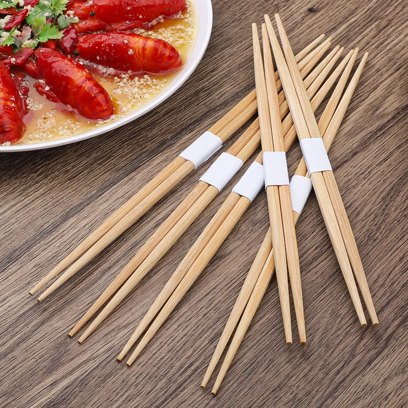 Natural and Harmless Japanese Style Cutlery Disposable Bamboo Two Point Chopsticks Suitable for Weddings