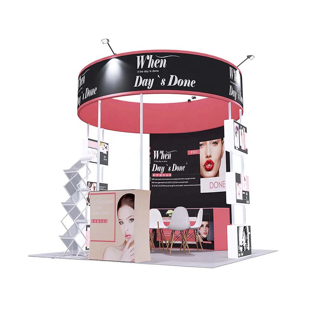 Exhibition Stands Design Service For Quick Show Popup Quick Show Tube Rack Banner Stand