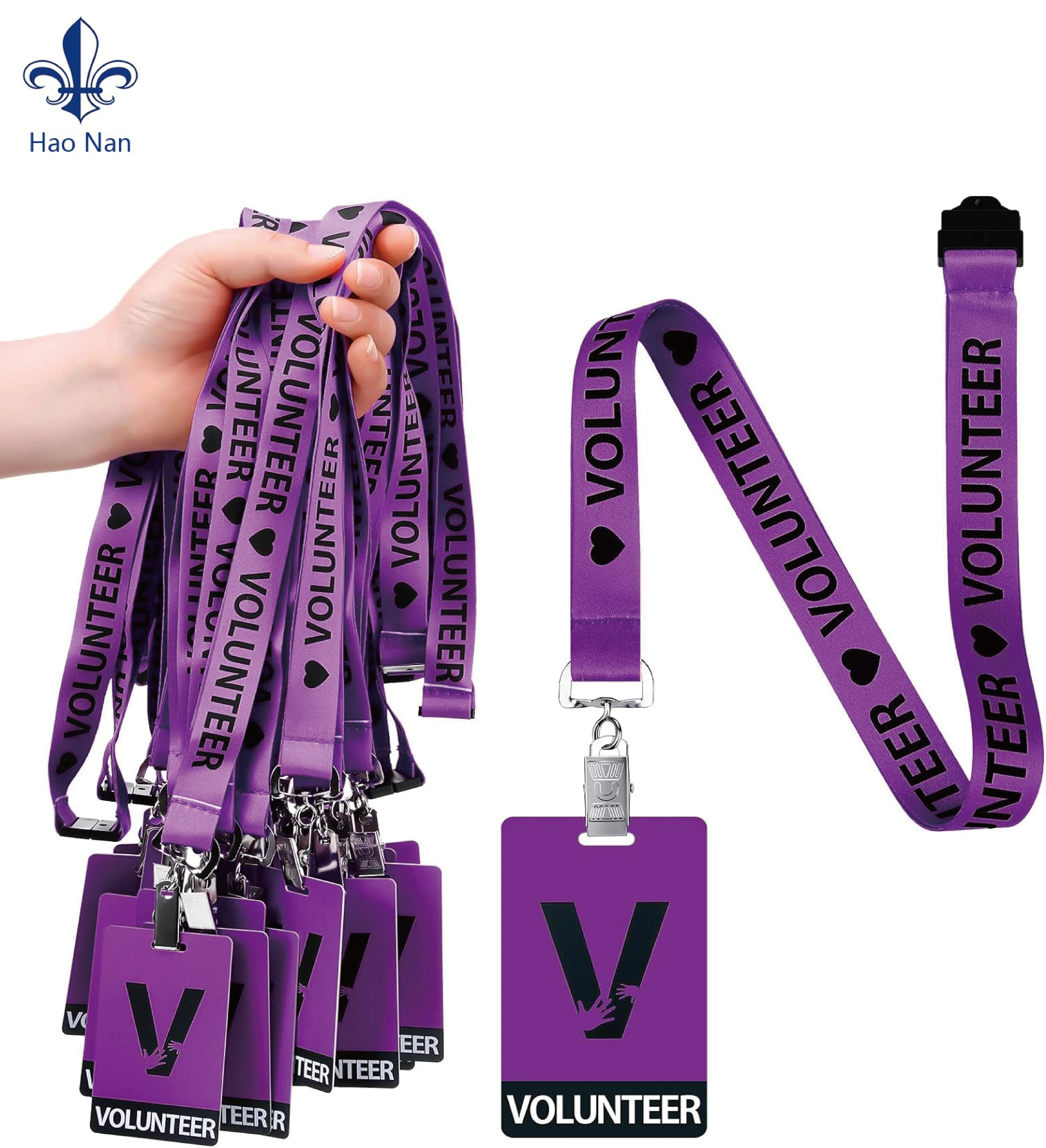 Promotional festival lanyard customized VIP neck strap polyester lanyard with metal hook for event