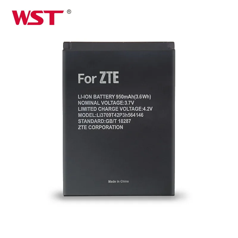 OEM China factory li ion 3.7v 950mah cell phone battery for zte