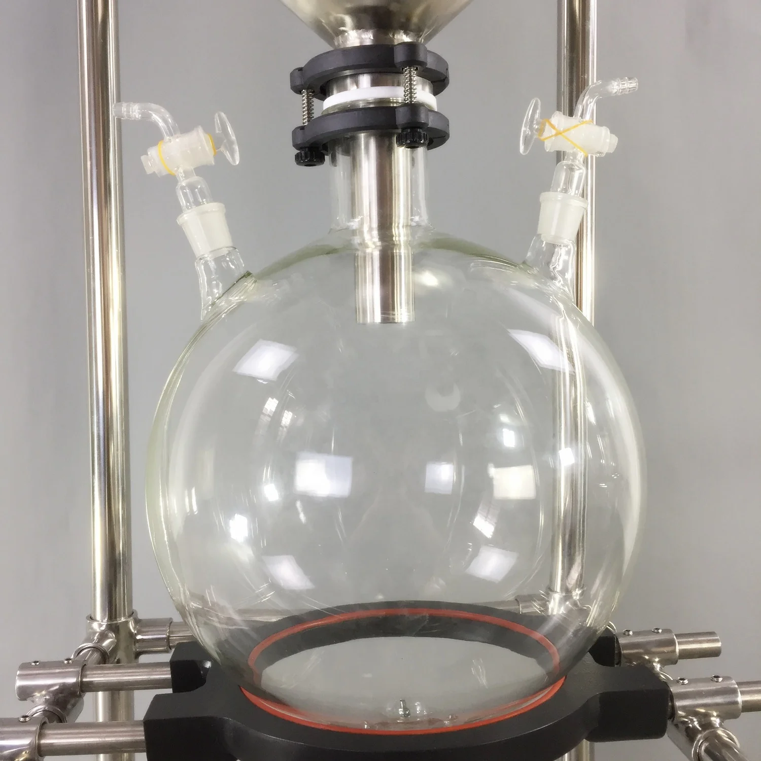 Topacelab oem high quality glass filter funnel with vacuum pump for oil filter etc