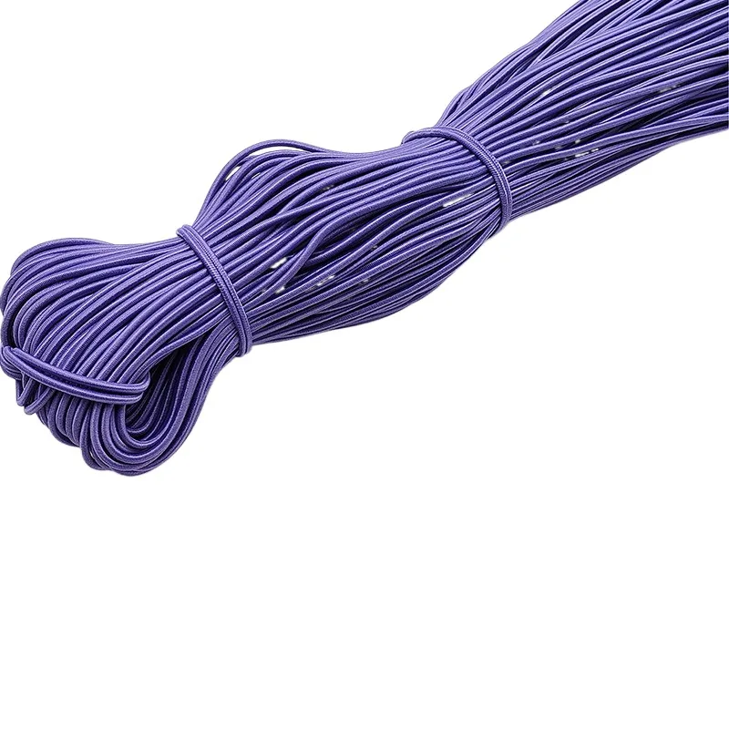 Factory wholesale round black elastic cord cords custom 2mm 3mm 4mm 5mm shock bungee elastic string cord elastic rope