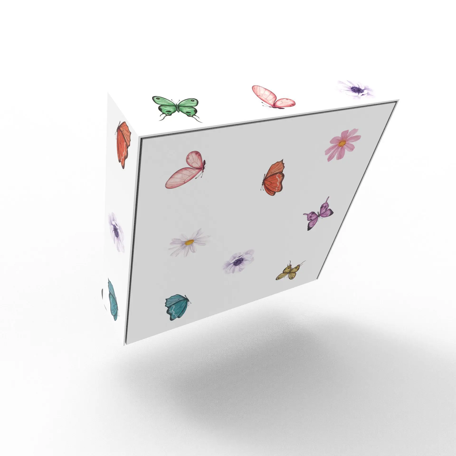 16 Cavity Square Butterfly Window Chocolate Candy Box