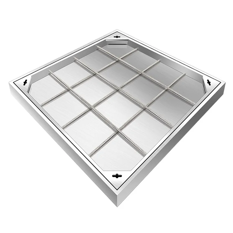 Square Invisible Sewer Manhole Cover Stainless Steel Manhole Cover Square Septic Tank Manhole Cover