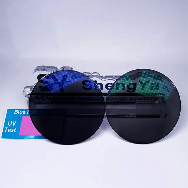 Высококачественные линзы по рецепту фотохромные 1 56 hmc синие UV420 фотообъективы