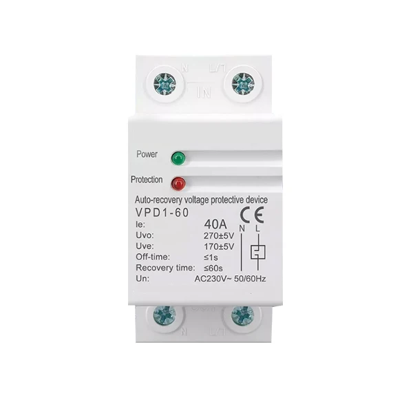 40A 63A 230V Household Din rail automatic recovery reconnect over voltage and under voltage protective device protector