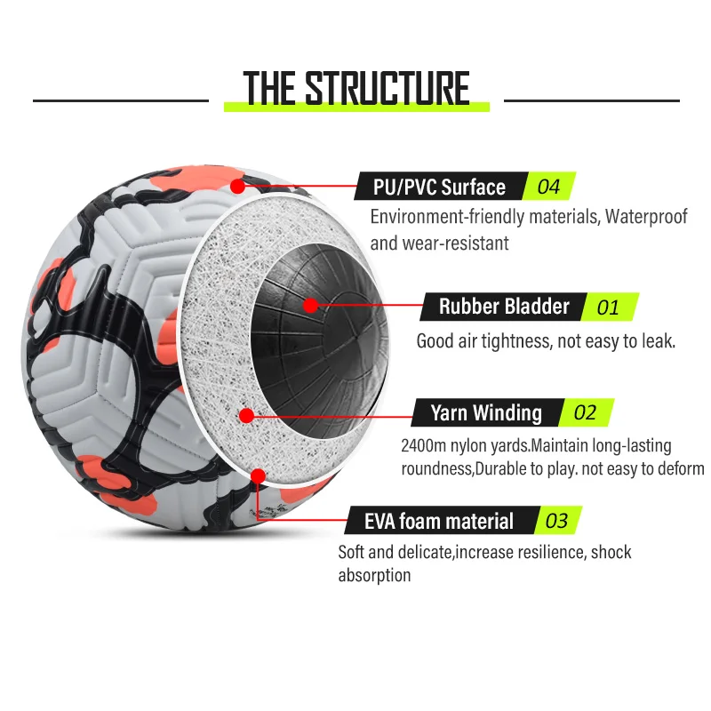 High-end new technology and new materials composite pu customized football