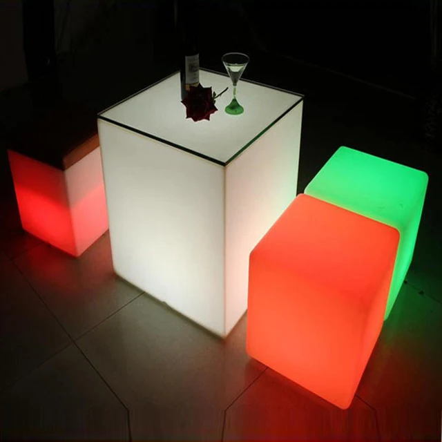 glowing light up bar led cube chair for outdoor party light furniture