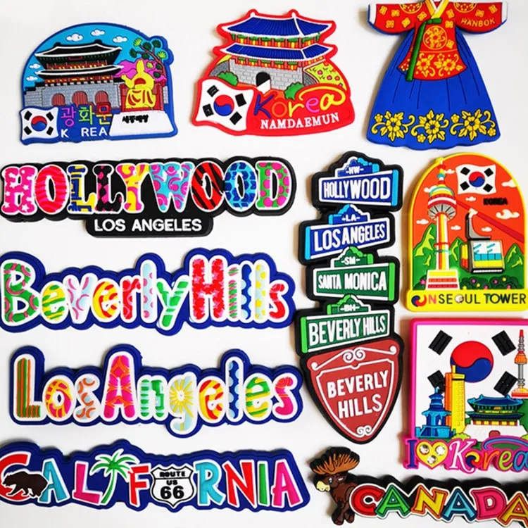 3D PVC Tourism Souvenir Fridge Magnet High Quality Factory Custom Make 3D Fridge Magnets