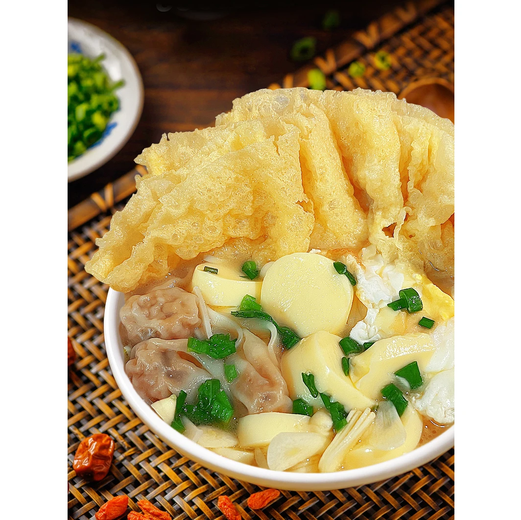 Hot sale Fresh Delicious Hot pot foods Double color Cripy fried bean curd sheet HACCP&Halal foods vegetarian foods Bean products
