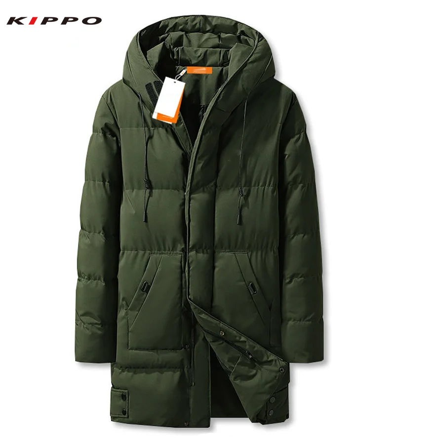 Unisex Long Coat Custom Waterproof Duck down Jacket with Hood for Men Winter Fleece Jacket Pattern Decorated Size 6XL