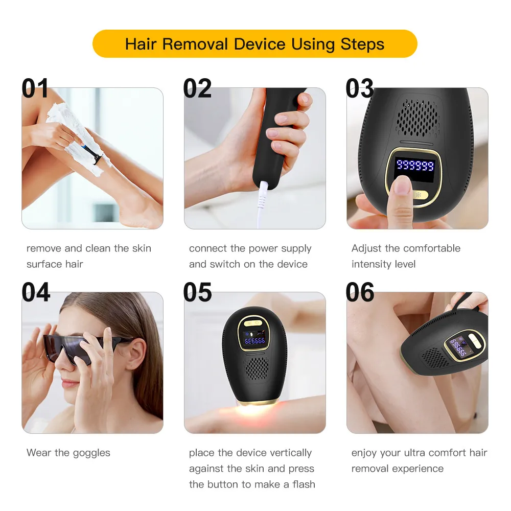 2021 New Design ipl home use hair removal laser Portable ipl ice hair removal ipl laser hair removal device for women