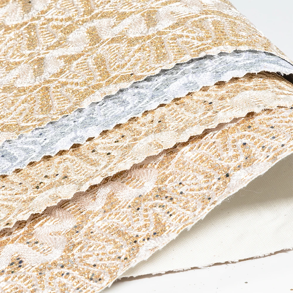 Hot Sale Shiny Quilted Pu Artificial Leather Materials For Bags&shoes, Shimmer Lace Polyurethane Leather Fabrics For decoration