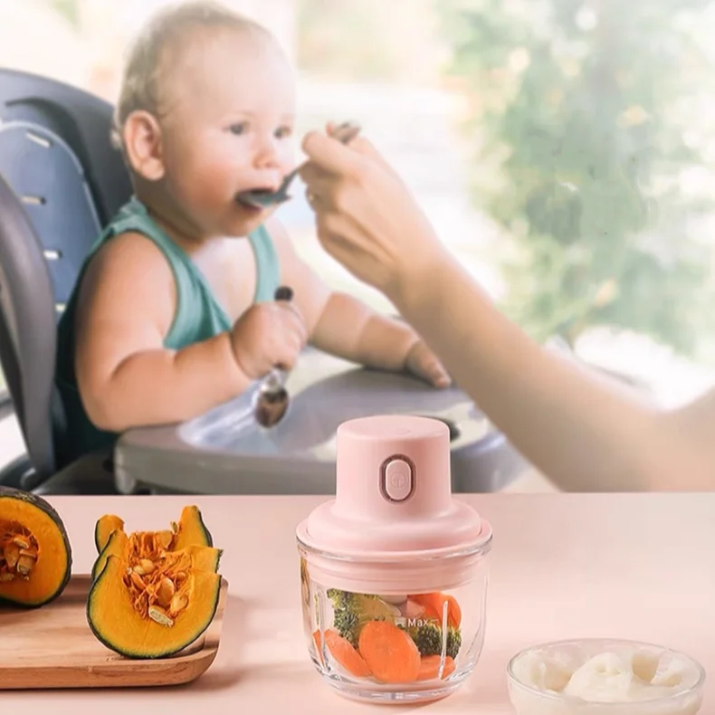 Portable Mini Commercial Home Wireless Electric USB Food Processor Hand Held Manual Food Chopper