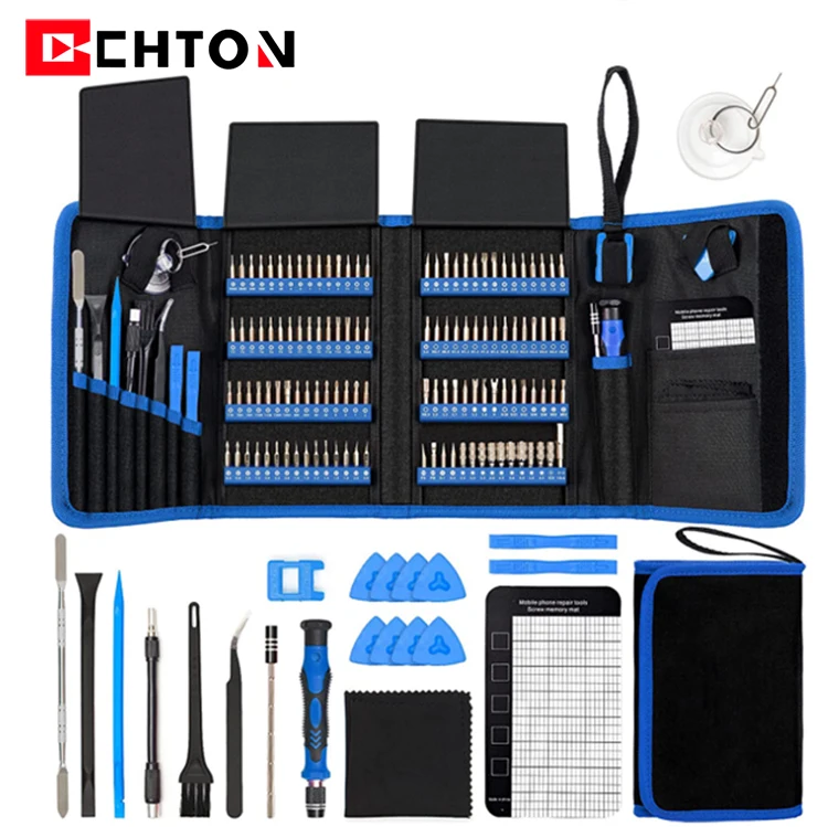142 In 1 Piece Electronics Precision Screwdriver Set with 120 Bits Magnetic Repair Tool Kit for iPhone