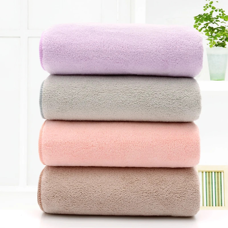 
promotion towel plain color soft microfiber gift towel set packing for family 