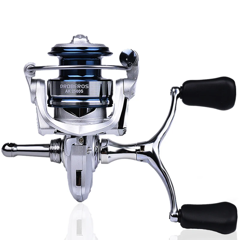 WEIHE AK1500S/AK2500S Spinning Fishing Reel CNC Metal Spool Wheel Full Handle