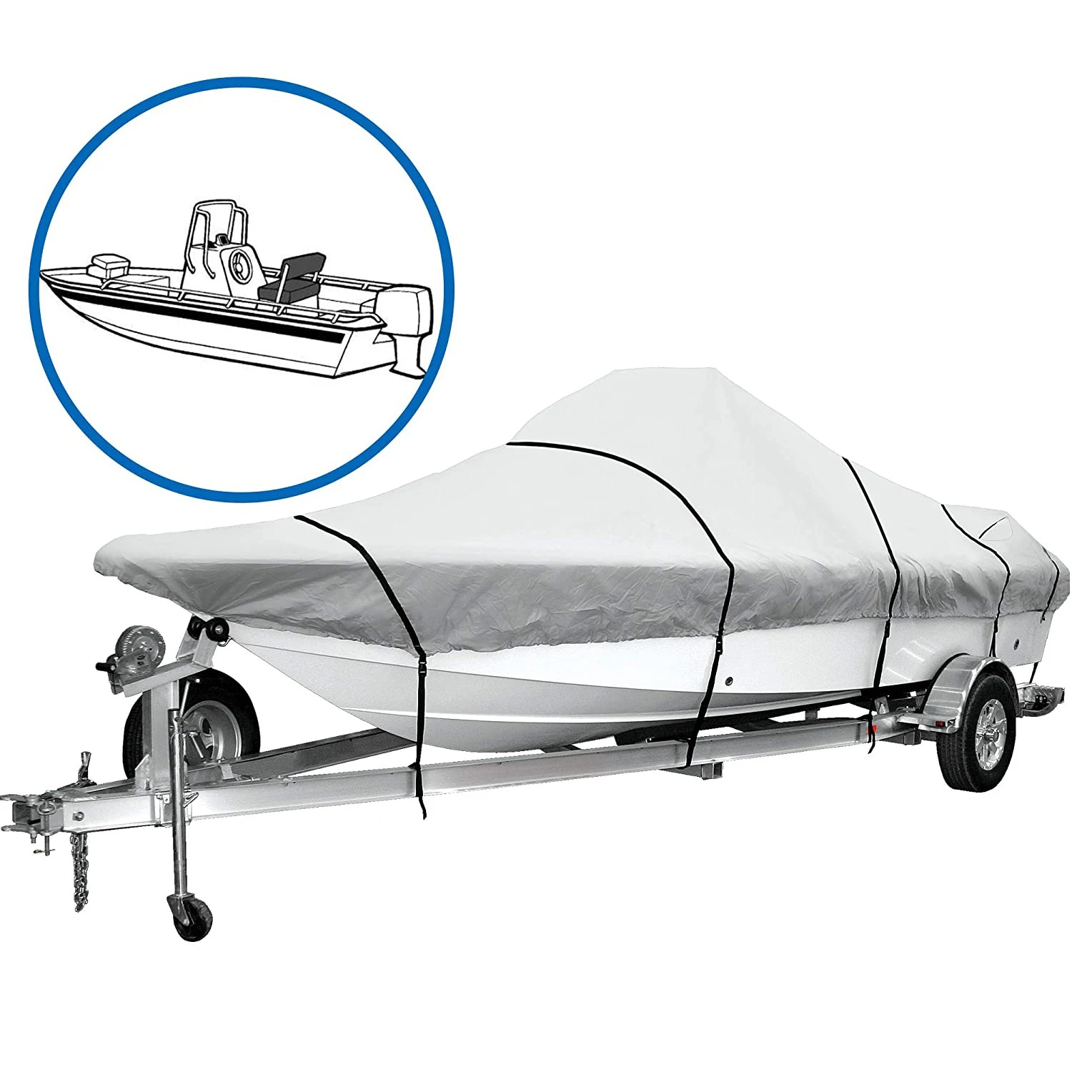 custom large boat cover outdoor protection 600d oxford cloth boat cover canvas fabric 22ft-24ft trailer boat cover waterproof