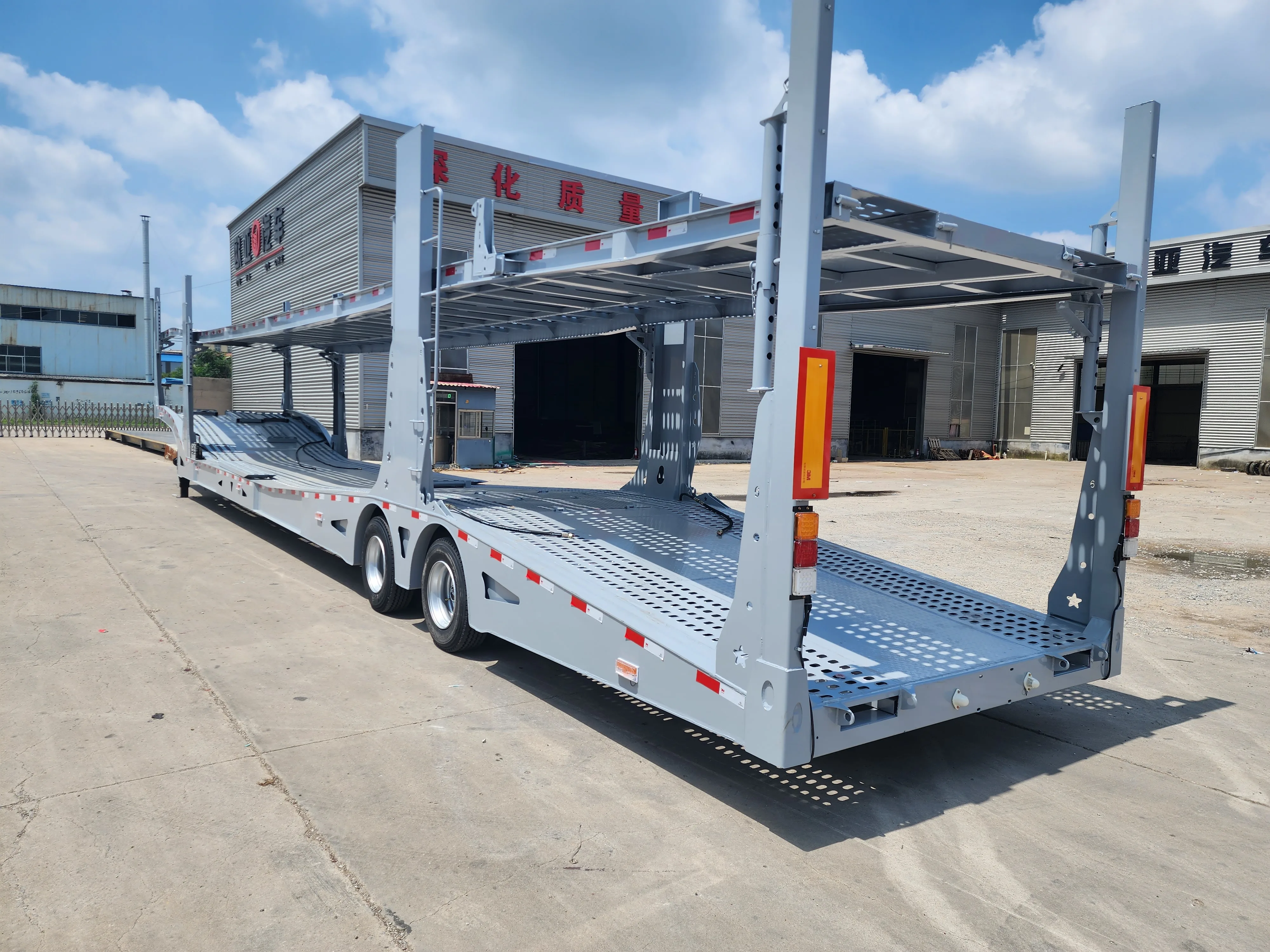 Customized Available 2 Axles Double Floor Car Carriage Semi Trailer For 6 8 10 Cars Suvs Transportation