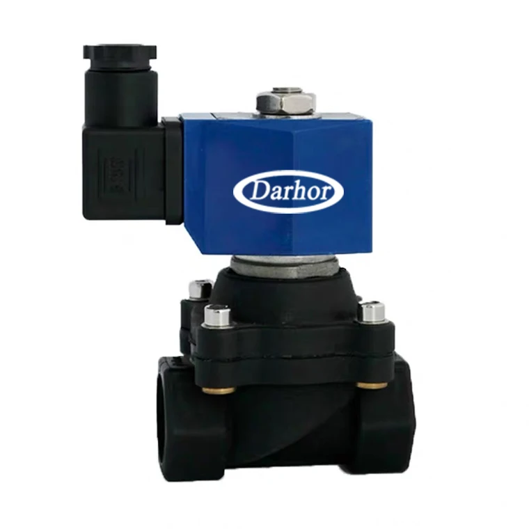 Нормально Закрытая Магнитная диафрагма DN25, 220 В, 1 дюйм, пластиковый водяной электромагнитный клапан 12 В, 24 В