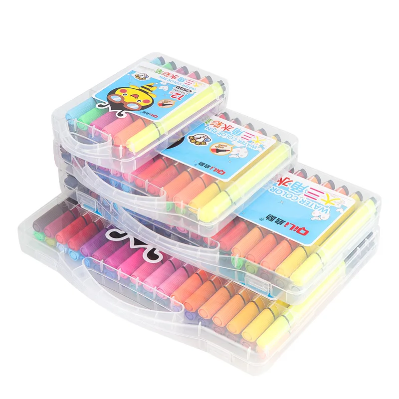 Factory direct wholesale  triangular shape non-toxic washable pen watercolor pen promotional marker pen sets
