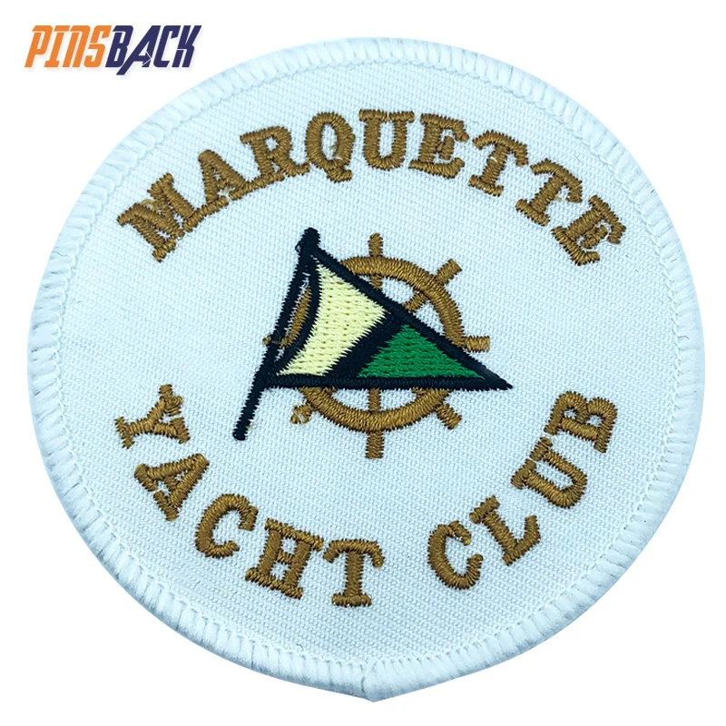 Custom badges style high density embroidered letters 3D embroidery woven patch