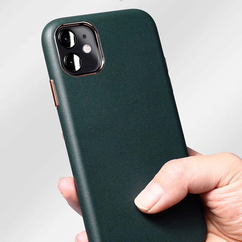 Растягивающийся чехол из искусственной кожи для телефона iPhone 13 13pro 13Mini Drop Shock с металлической кнопкой кожаный чехол для телефона