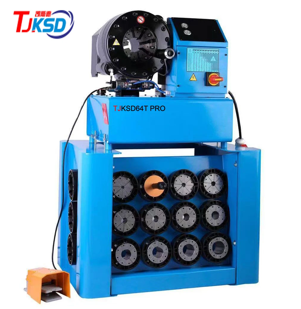 KSD64T 220V single phase 1/4-2.5inch industrial fitting hydraulic crimper hose assembling crimping machine