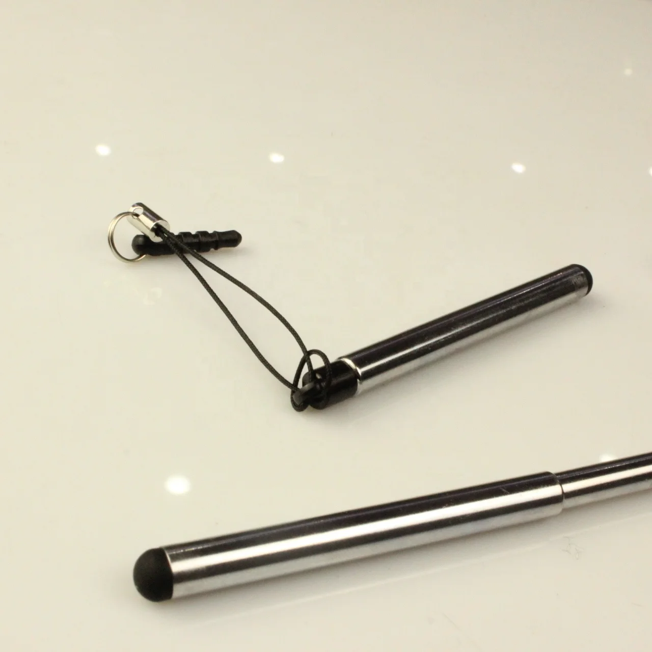 Copper tube telescopic rod stylus telescopic pendant mobile phone dust plug