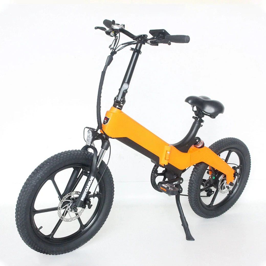 New Foldable Electric Vehicle Mag Alloy Folding with Rear Suspension 250W Rear Al Alloy Integrated Wheel Motor E-bike