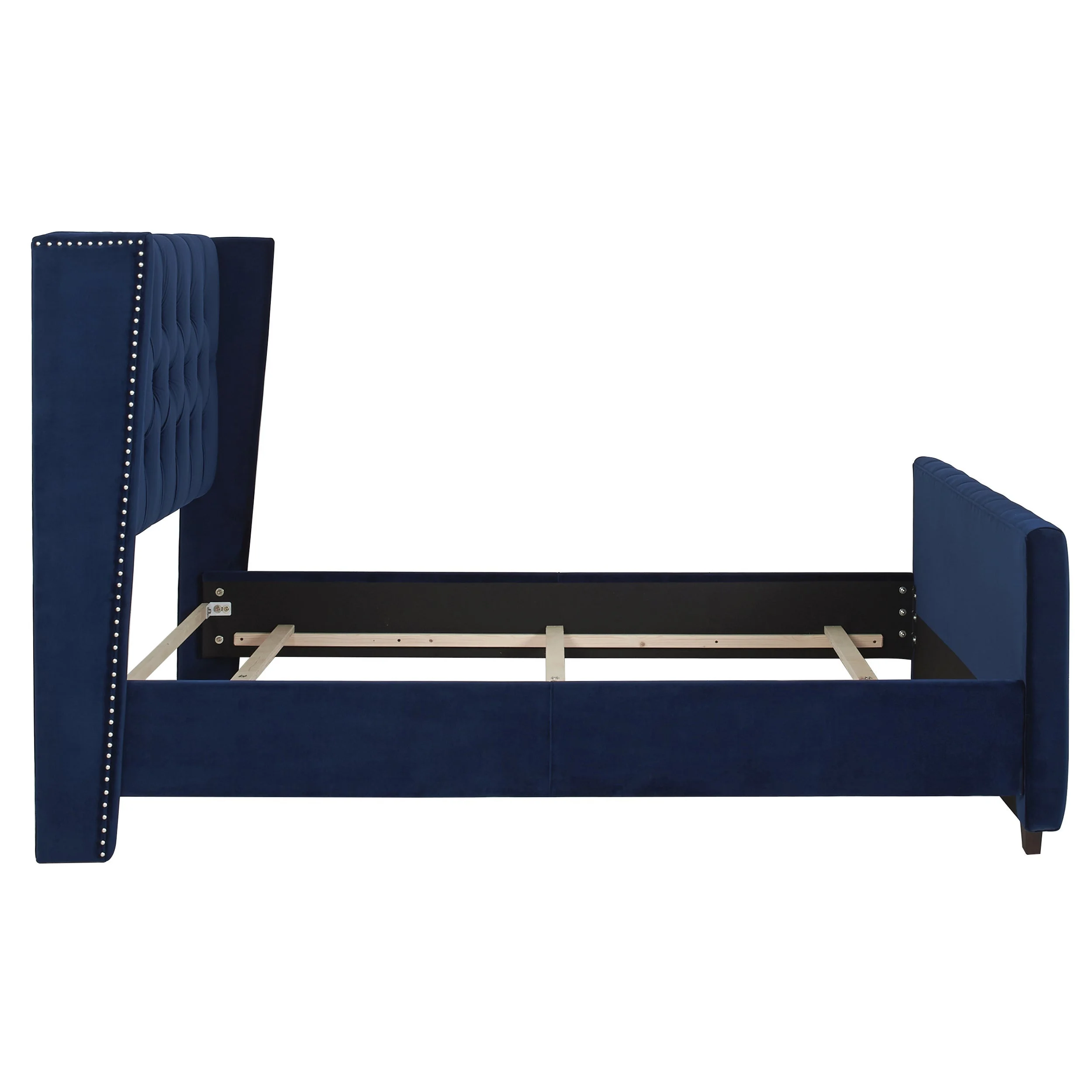 Bedroom Furniture Upholstered Queen-Size Platform Bed With Button-tufting