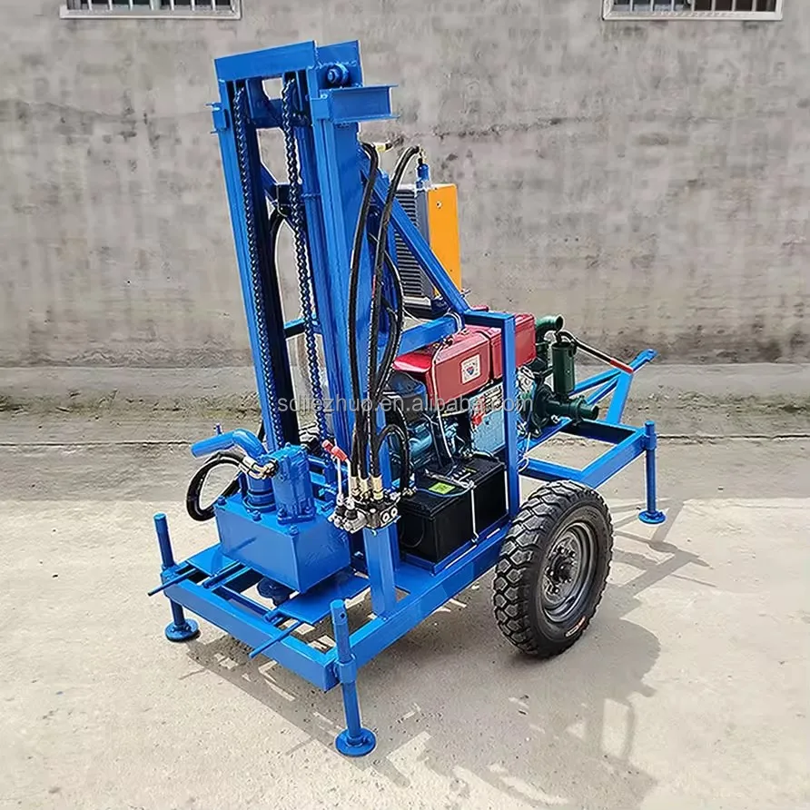 100m 150m Depth Diesel Hydraulic Rotary Boring Water Well Drilling Rig Machine For Sale