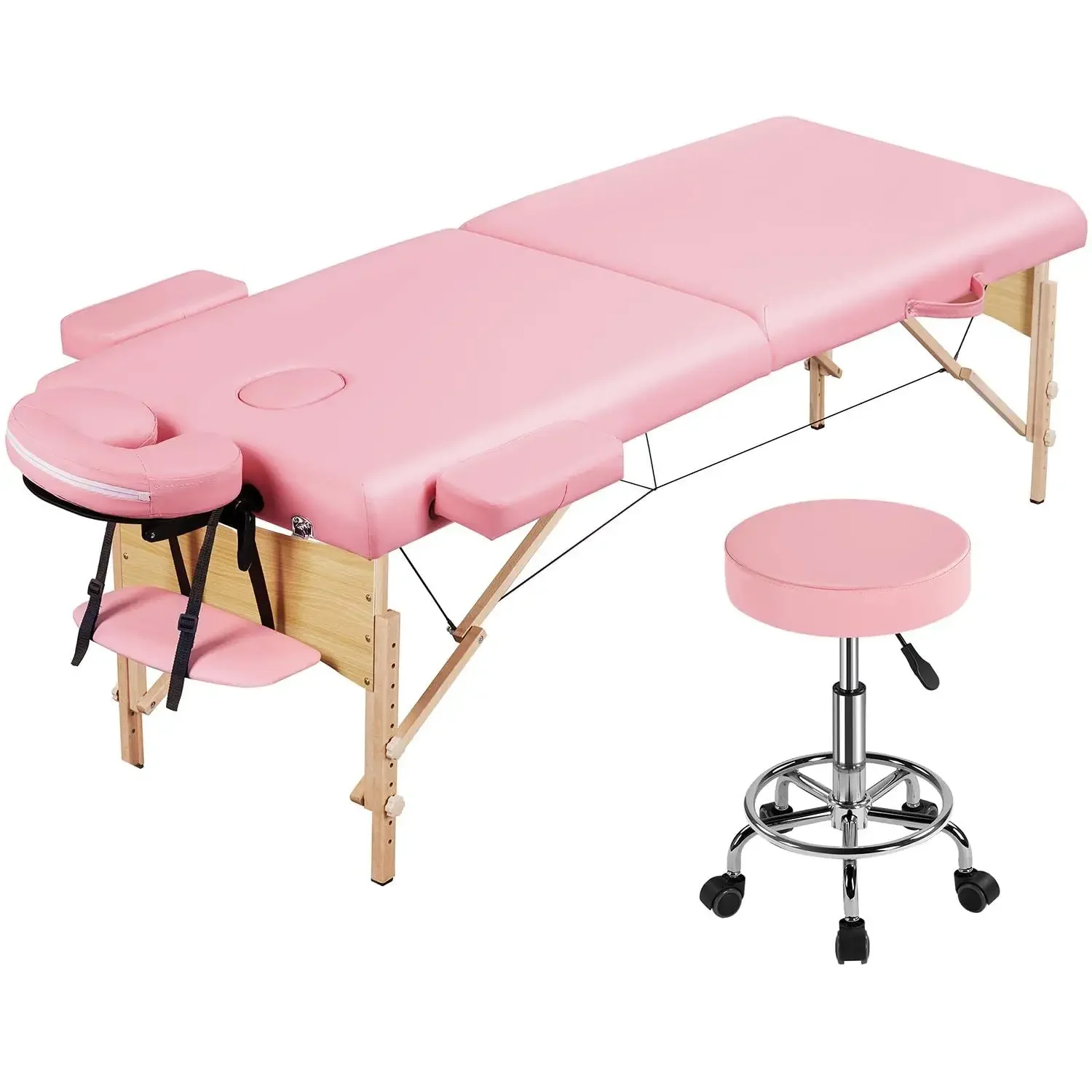 Cama De Masaje Korea массажная кровать 2 секции переносная складная для ресниц лица
