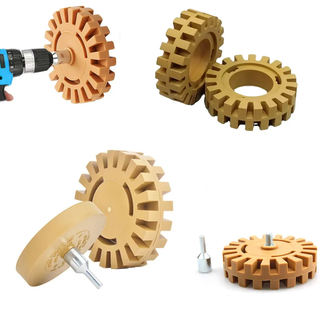 4 inch car glass surface decal rubber wheel removal pneumatic drill, paint removal grinding plate car polisher tool