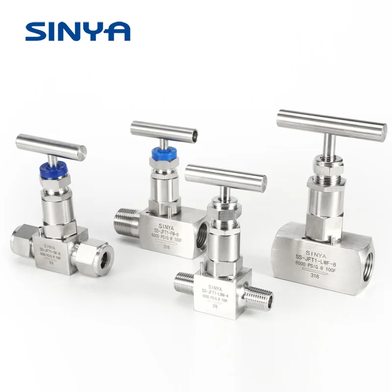 Panel Mounting Stainless steel  Flow Control Instrumentation High Pressure 316 Forged  Angle Male Female Needle Valve