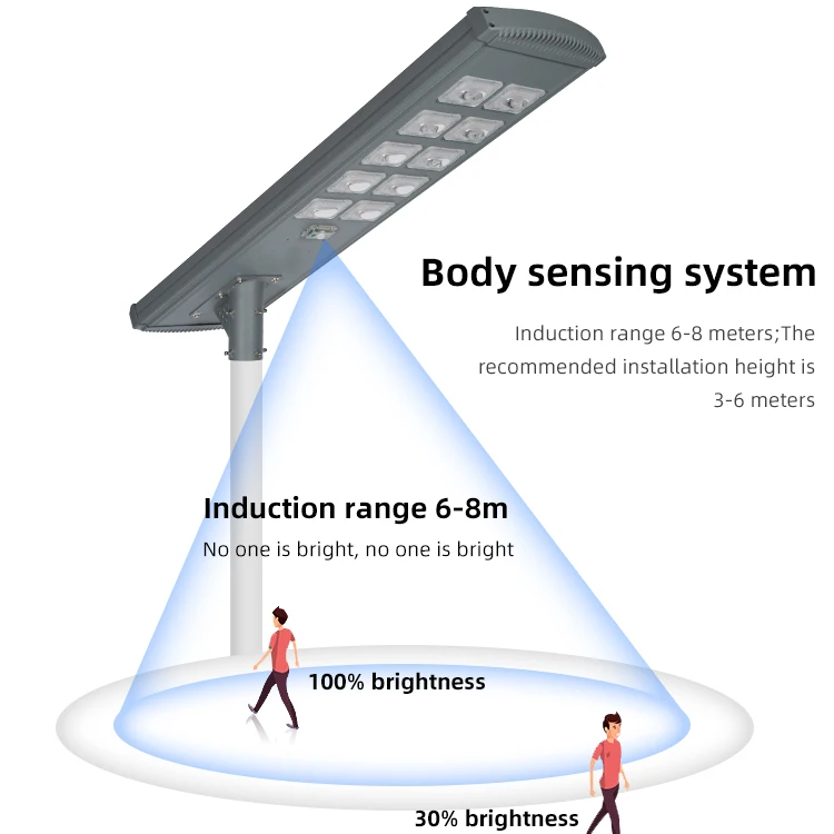 HUAYING Streetlight Waterproof Aluminum Ip65 All In One Road Lamp Outdoor 45 65 80 100 W Solar Led Street Light