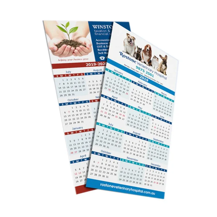 2020 New Australian schedule fridge magnet,real estate calendar fridge magnet card,Custom printed 2020 Magnetic Calendars